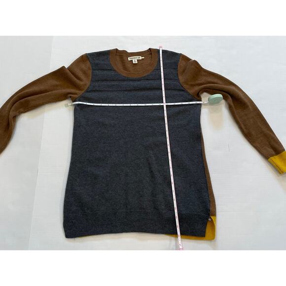 Toad & Co Lambswool Blend Colorblock Neutrals Trillium Crewneck Sweater, S - Picture 10 of 12